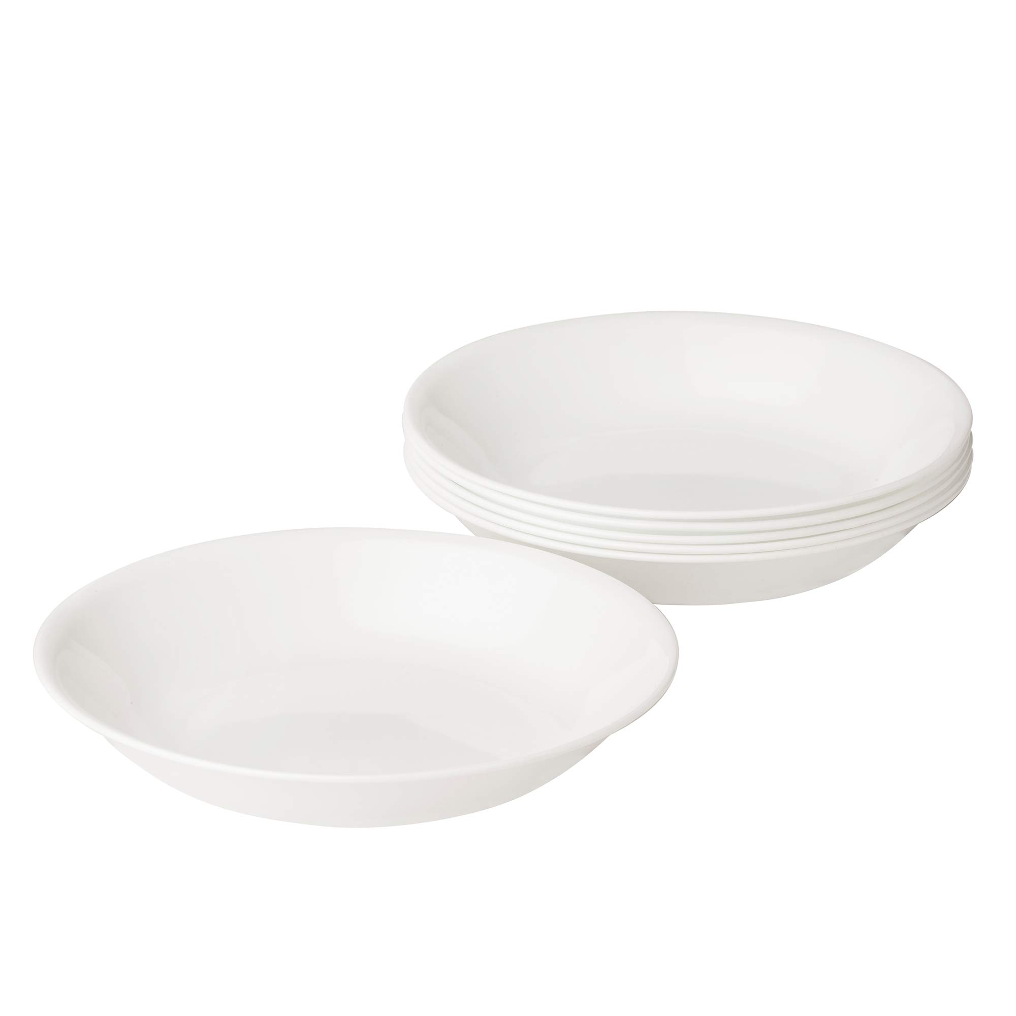 Corelle Service for 6, Chip Resistant, Country Cottage Dinner Plates, 18-Piece & Winter Frost White 20-Ounce Bowl Set (6-Piece)