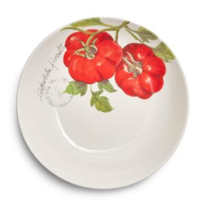 sur la table farmers market tomatoes individual pasta bowl, 8.5", white