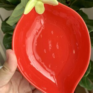 OSALADI Kawaii Bowl Lemon Shaped Bowl Salad Bowl Dessert Bowl Seasoning Serving Bowls Appetizer Bowls Mixing Bowls for Home Restaurant Buffet Red Sushi Plates and Soy Sauce Bowls