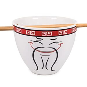 Bowl Bop Food Man Chew Japanese Dinnerware Set | 16-Ounce Ramen Bowl, Chopsticks