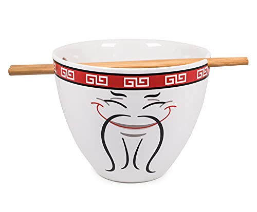 Bowl Bop Food Man Chew Japanese Dinnerware Set | 16-Ounce Ramen Bowl, Chopsticks