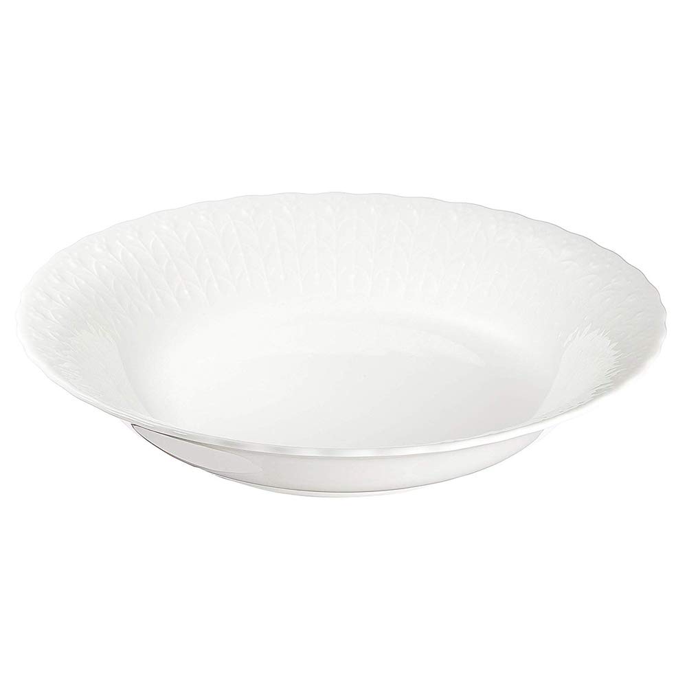 NARUMI(ナルミ) Silky White, 23cm, pasta plate set of 2