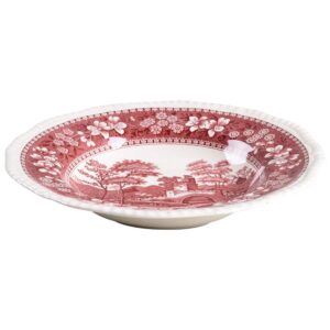 spode tower pink 9-inch soup plate