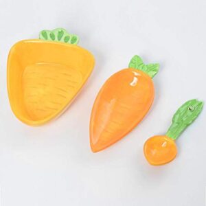 OSALADI 2pcs Ceramic Candy Dish Carrot Shape Bowl Easter Dishes Appetizer Plates Cereal Bowl Salad Bowl Yogurt Bowl Soup Dessert Serving Bowl for Kids Children 15.5X7X3cm KS1541OG2602SGT41LBH6QR 0