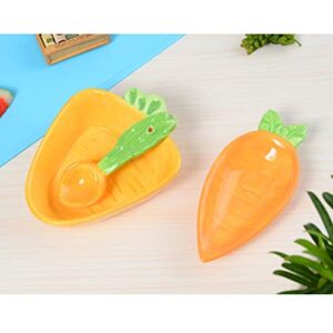 OSALADI 2pcs Ceramic Candy Dish Carrot Shape Bowl Easter Dishes Appetizer Plates Cereal Bowl Salad Bowl Yogurt Bowl Soup Dessert Serving Bowl for Kids Children 15.5X7X3cm KS1541OG2602SGT41LBH6QR 0