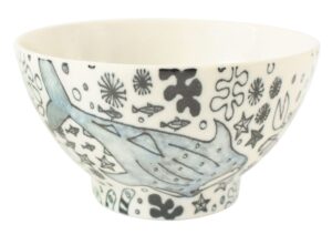 mino ware japanese ceramics rice bowl sea creatures matte finish made in japan (japan import) gbc003