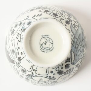 Mino ware Japanese Ceramics Rice Bowl Sea Creatures Matte Finish made in Japan (Japan Import) GBC003