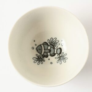 Mino ware Japanese Ceramics Rice Bowl Sea Creatures Matte Finish made in Japan (Japan Import) GBC003