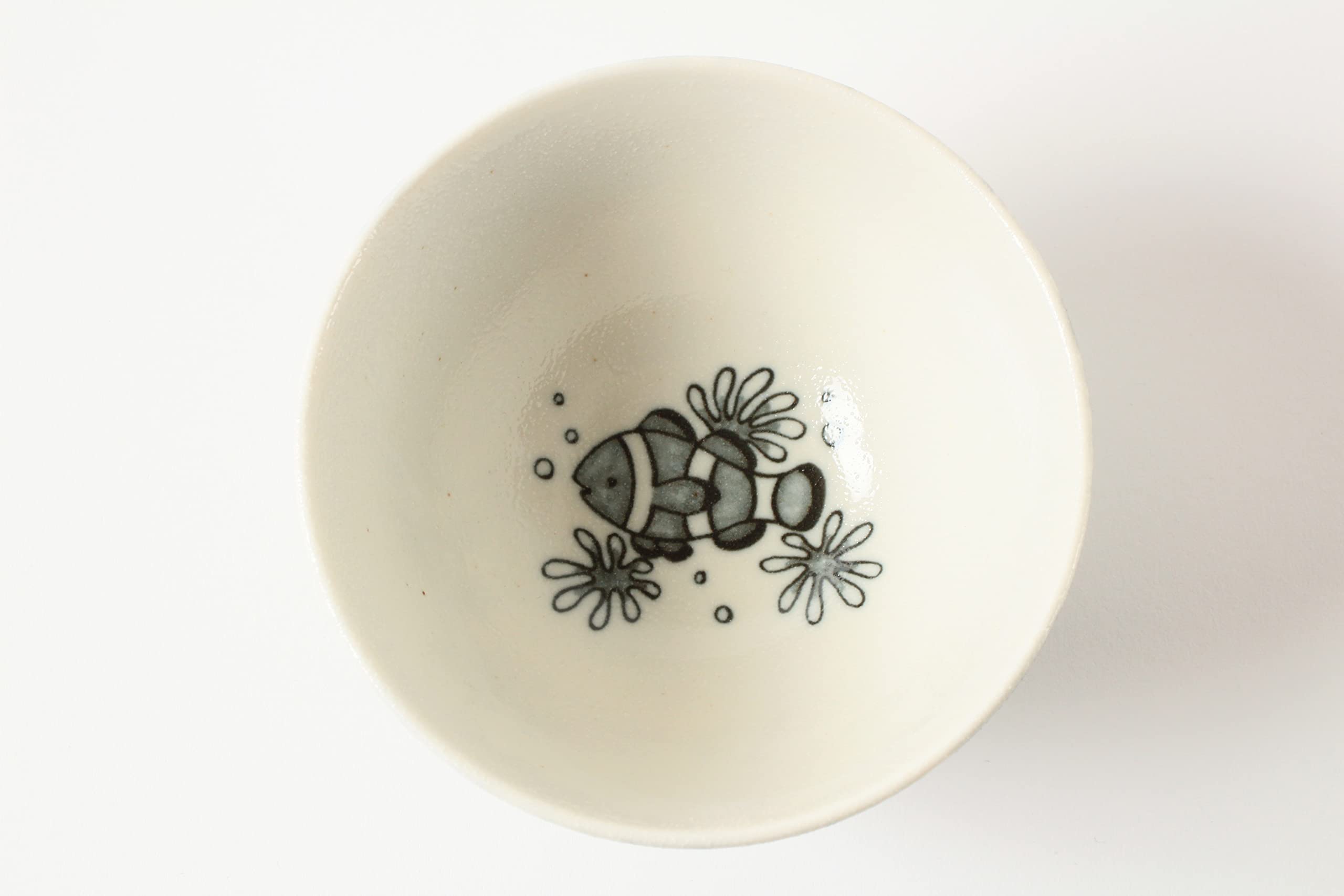 Mino ware Japanese Ceramics Rice Bowl Sea Creatures Matte Finish made in Japan (Japan Import) GBC003