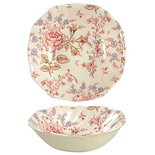 Johnson Brothers Rose Chintz Pink Square Cereal Bowl