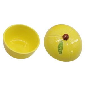 showeroro lemon bowl ornament container soup bowls with lids pasta containers serving dish dessert pot ceramic kitchen jars lemon-shaped bowl steaming bowl lemon shaped bowl ceramics food