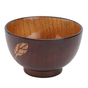 cabilock decoration storage containers wood bowl| wooden bowls for food wooden salad bowl calabash bowls 4.48 bowl for japanese ramen bowls