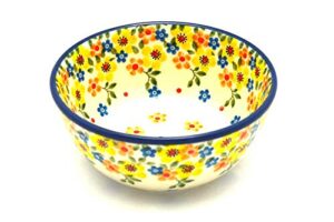 polish pottery bowl - ice cream/dessert - buttercup