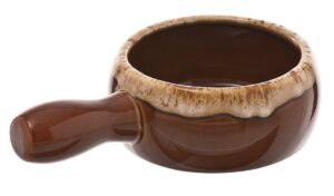 browne foodservice 744053br ceramic onion soup bowl, 16 oz capacity