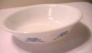 corelle blue heart soup/cereal/fruit/dessert (sauce) bowl - one (1) bowl
