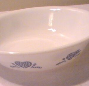 Corelle Blue Heart Soup/Cereal/Fruit/Dessert (Sauce) Bowl - One (1) Bowl