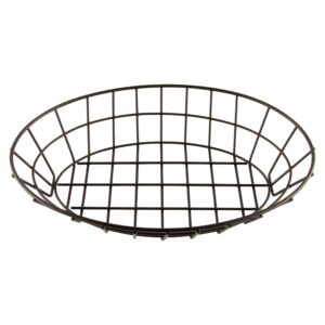 g.e.t. 4-30188 12" x 8.25" black oval grid basket, clipper mill (qty,1)