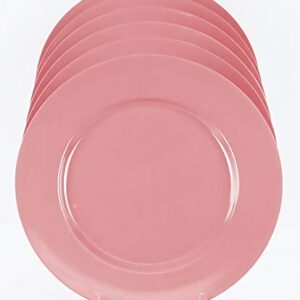 Reston Lloyd Set Calypso Basics Melamine Dinner Plate, Set of 6, Pink