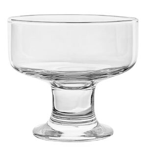250ml/ 8.8 oz Dessert Bowl Crystal Glass Sundae Ice Cream Bowl Clear Glass Fruit Parfait Cup Mini Footed Dessert Cups for Ices Pudding Fruit Snack Cereal Nuts Cocktail Drinks Party, Dishwasher Safe