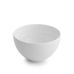 nambe Skye Collection All-Purpose Ceramic Bowls, White, Dishwasher & Microwave Safe, 5.75- inch, Bowls for Cereal, Soup, Rice, Pasta, Salad, and Oatmeal, Set of 4