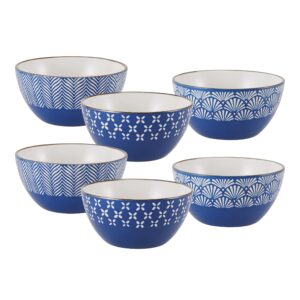 pfaltzgraff soup ceral bowls, set of 6, 25-ounce, navy