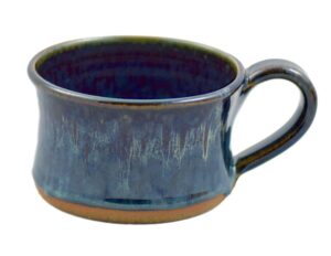 modern artisans american made stoneware pottery 20-oz. chowder/soup mug in midnight blue