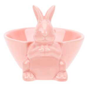 zerodeko easter rabbit bowl bunny salad bowl easter ceramic dessert bowl easter pudding bowl easter rice soup bowl rabbit appetizer bowls for spring easter home restaurant decor white
