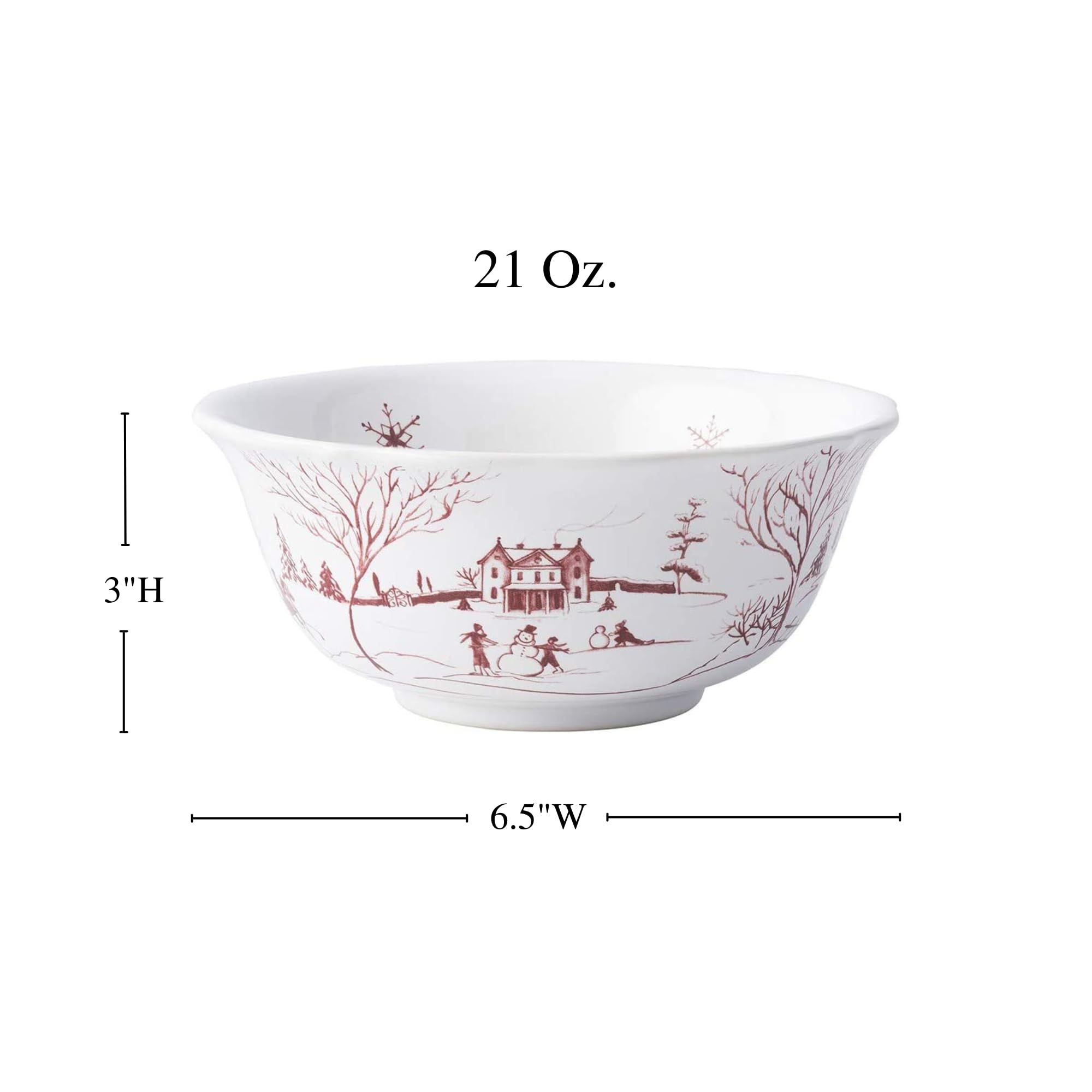 Juliska Country Estate Winter Frolic Ruby Cereal/Ice Cream Bowl