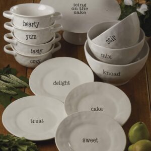 Certified International Corp It's Just Words 6" Ice Cream Bowls, Assorted Designs, Set of 4, Multicolor