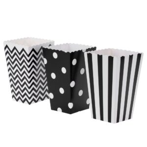 nuolux 48pcs gift bag candy cartons black popcorn boxes popcorn bowls movie night football decor gadgets for white decorations snack container popcorn buckets disposable party bag
