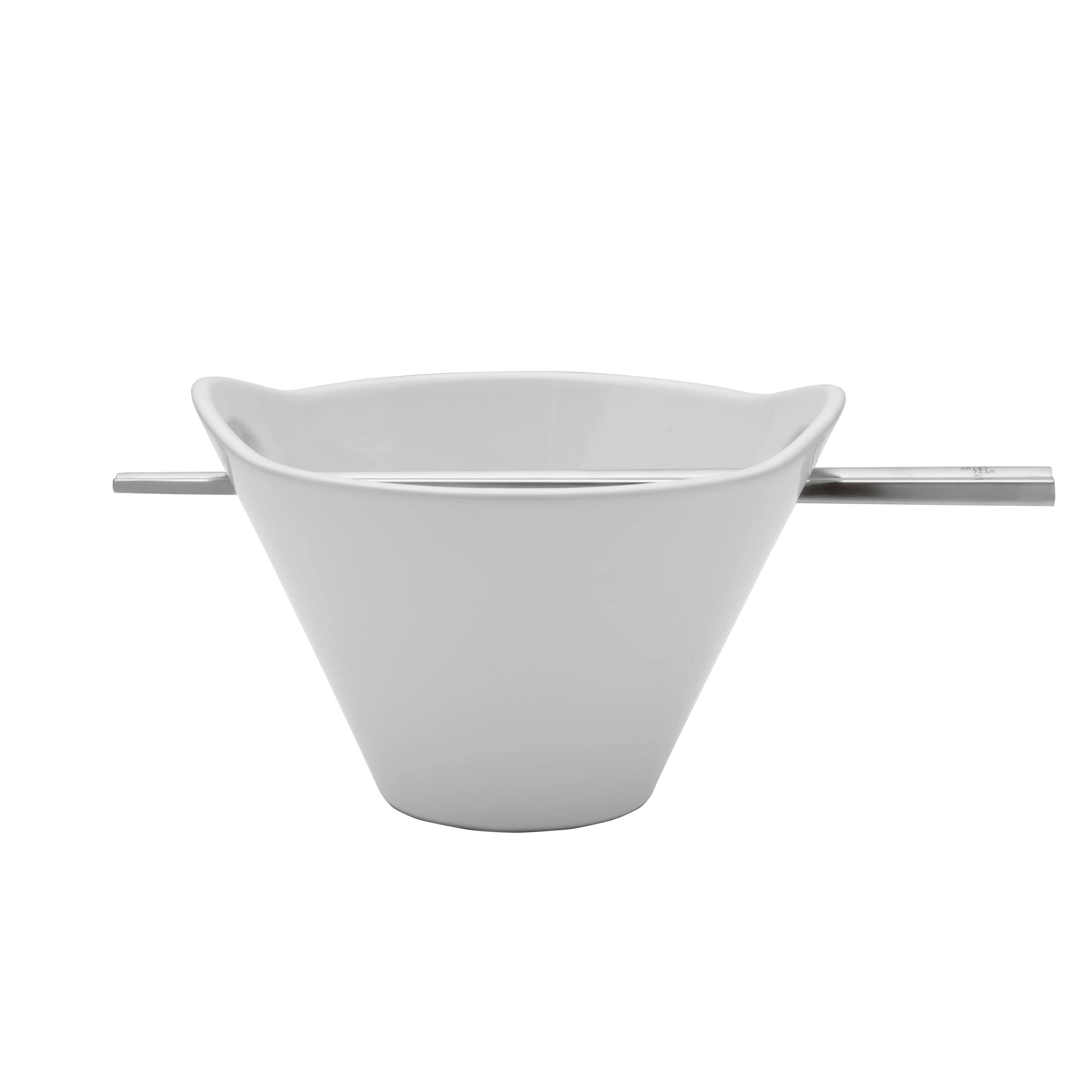 Studio Nova Noodle Bowl and Chopstick Set, 3-Piece, White