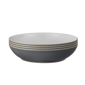 denby elements fossil grey 4 pc pasta bowl set