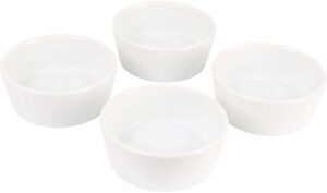 home essentials 15239 fiddle and fern round mini taster bowls, set of 4, 4-inch diameter