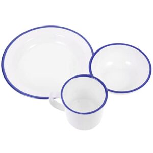 upkoch melamine dish plate set melamine plate bowl and cup: vintage dinnerware set camping plates and bowls lightweight plates bowls for kitchen camping white lightweight dinnerware