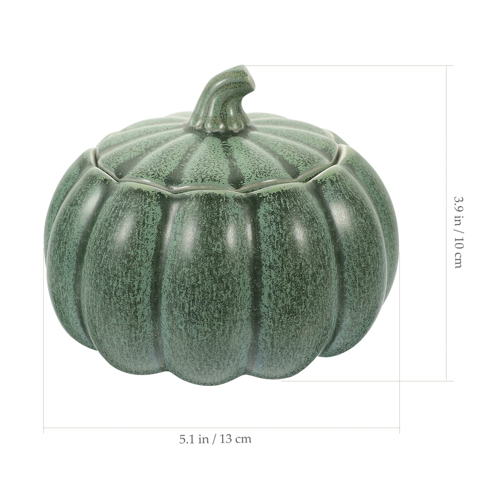 Yardwe Pumpkin Cup Glass Pumpkin Jar with Lid Pumpkin Bowl Glass Food Containers Pumpkin Pot Halloween Cauldron Bowls Pumpkin Stewing Bowl Fall Bakeware Oven Ceramics Jelly Cup Pudding