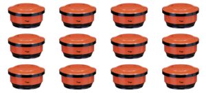japanbargain 2072, rice serving bowl with lid and rice paddle scoop japanese ohitsu chinese asian restaurant rice container for 2-3 serving, red, small, pack of 12