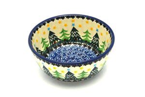 polish pottery bowl - ice cream/dessert - christmas trees