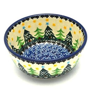 Polish Pottery Bowl - Ice Cream/Dessert - Christmas Trees