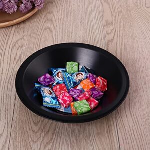 ULTNICE 2pcs Vinyl Record Shape Fruit Plate Plastic Snack Dessert Plate Key Storage Bowl Serving Platter for Bread Dessert Vegetables Candy Appetizer Potpourris