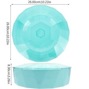 Hemoton Multifunctional Party Snack Tray Round Divided Serving Dishes with Lid for Fruits Nuts Candies Crackers Veggies (Green)