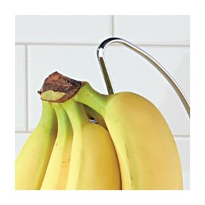 InterDesign Axis Fruit Tree Bowl with Banana Hanger for Kitchen Countertops - Chrome