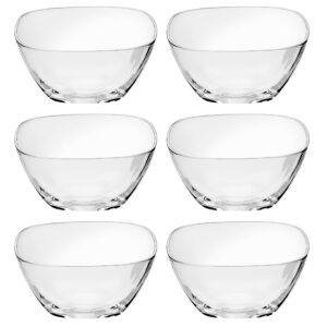 Barski - European Glass - Small Fruit/Nut/Dessert Bowl - 5.5" Square - Set of 6 - Made in Europe