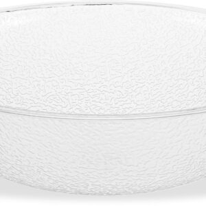 Carlisle FoodService Products CFS 721007 Round Pebbled Salad Serving Bowl, 3.1 Quart, Clear (Pack of 12)