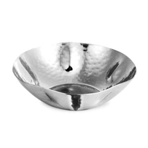 zap impex stainless steel hammered fruit bowl/bread basket