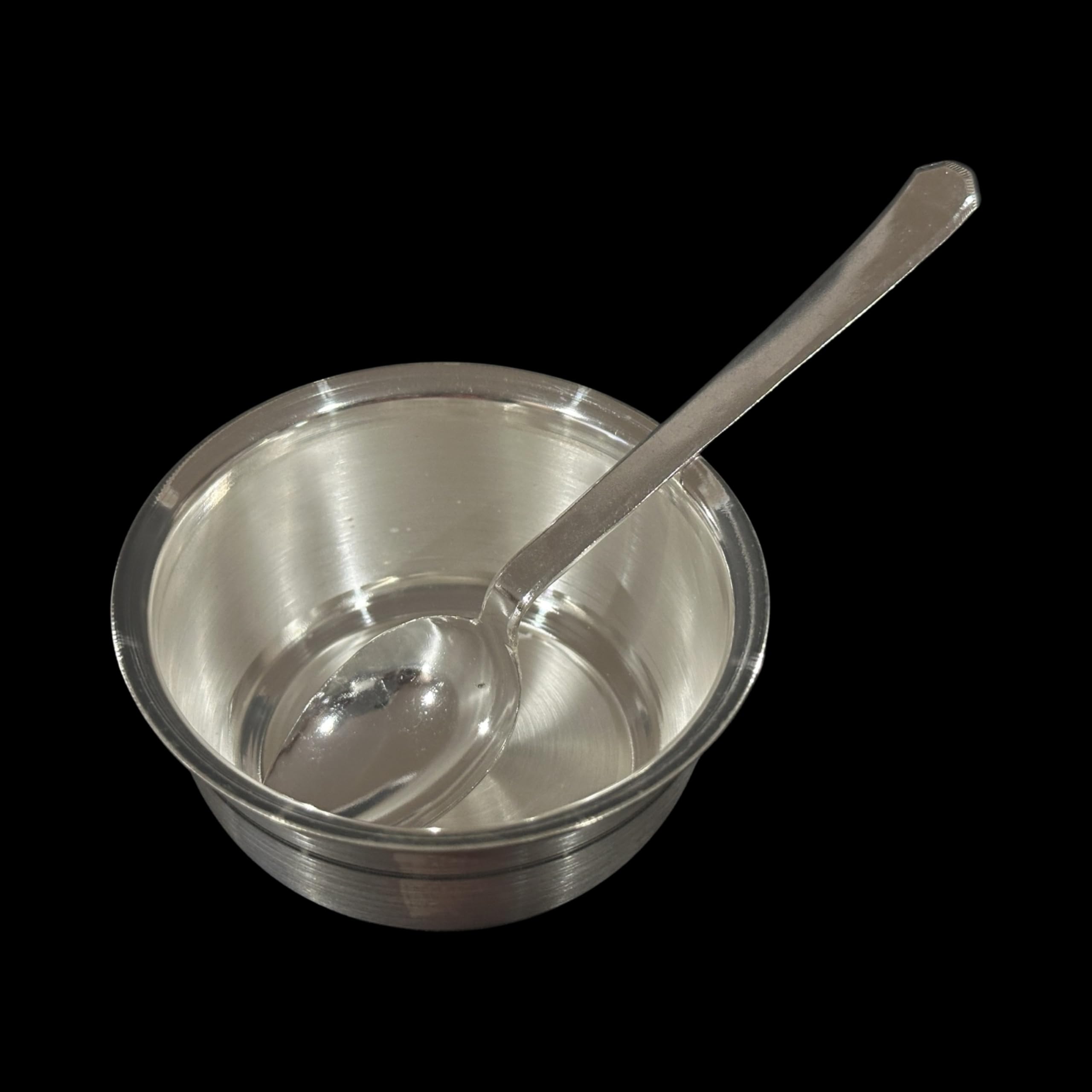 Balaji 999 Pure Silver 3.0 Bowl & Spoon for Kids - 3.0-inch Set#01