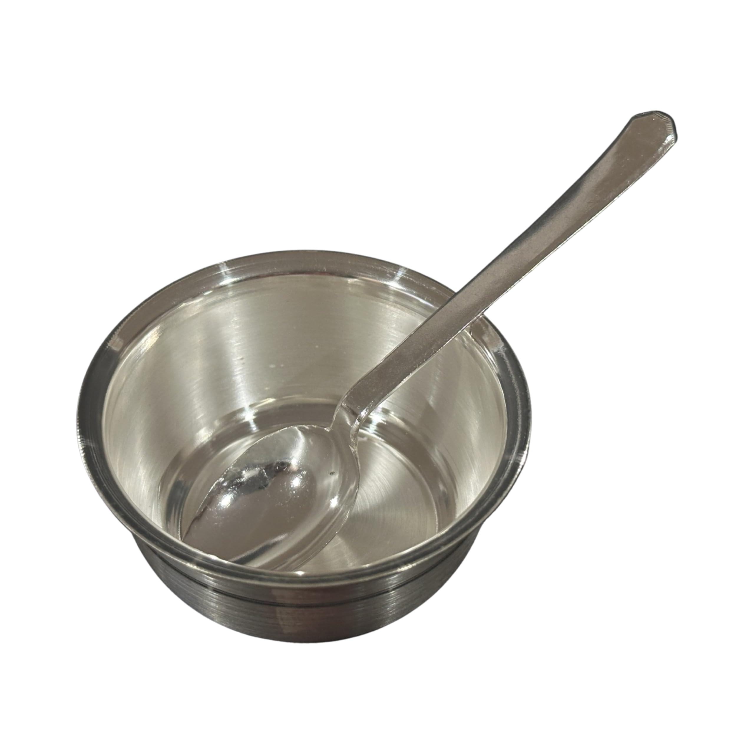 Balaji 999 Pure Silver 3.0 Bowl & Spoon for Kids - 3.0-inch Set#01