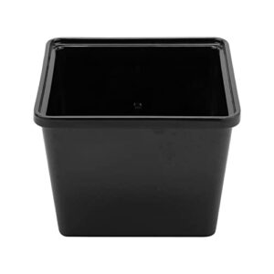 g.e.t. ml-149-bk black 2 qt. square crock, break resistant dishwasher safe melamine plastic, round & square crocks collection