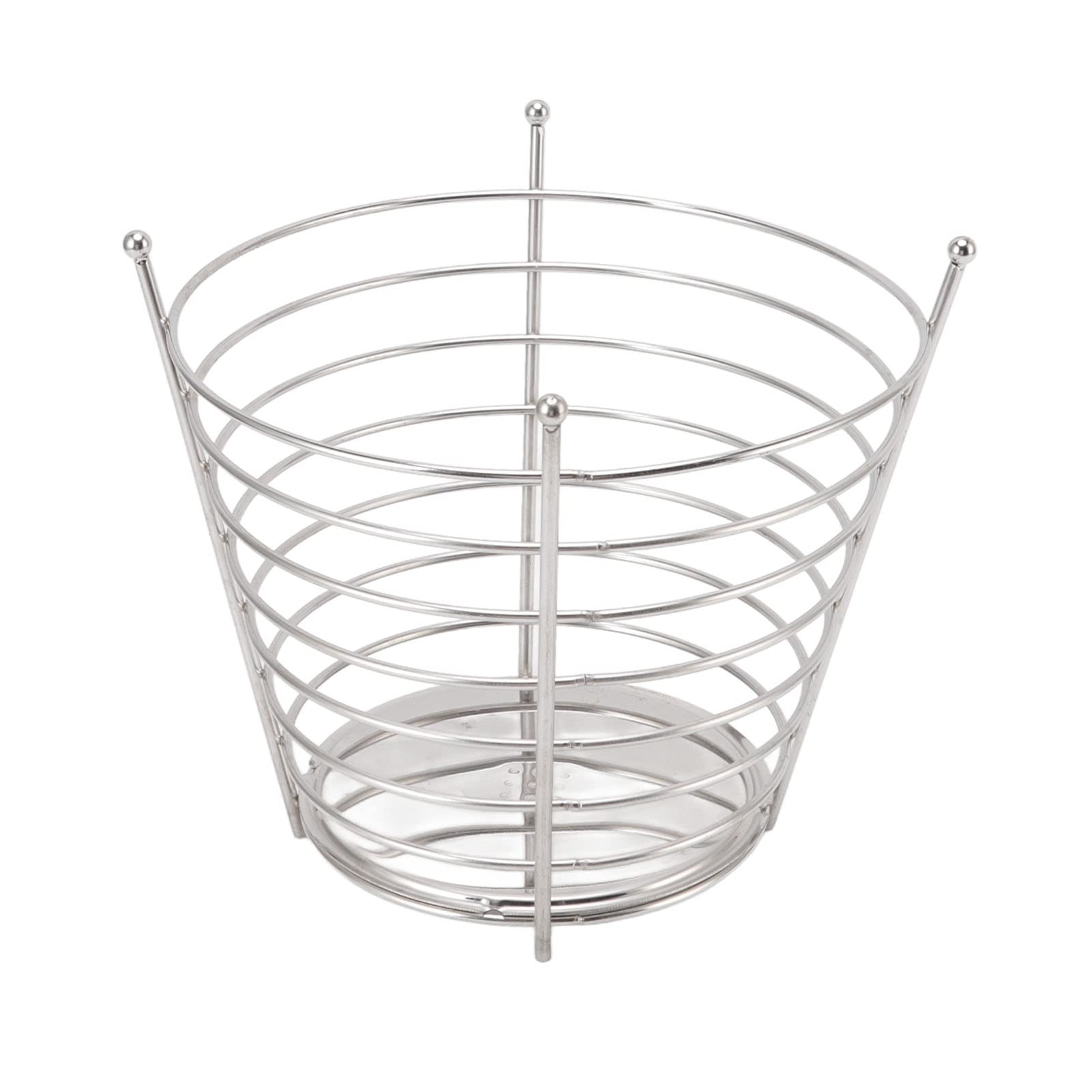 Fruit Bowl, Kitchen Basket, Fruit Basket Stainless Steel Round 4 Legged Snack Fruit Table Basket for Home Organizing Storage