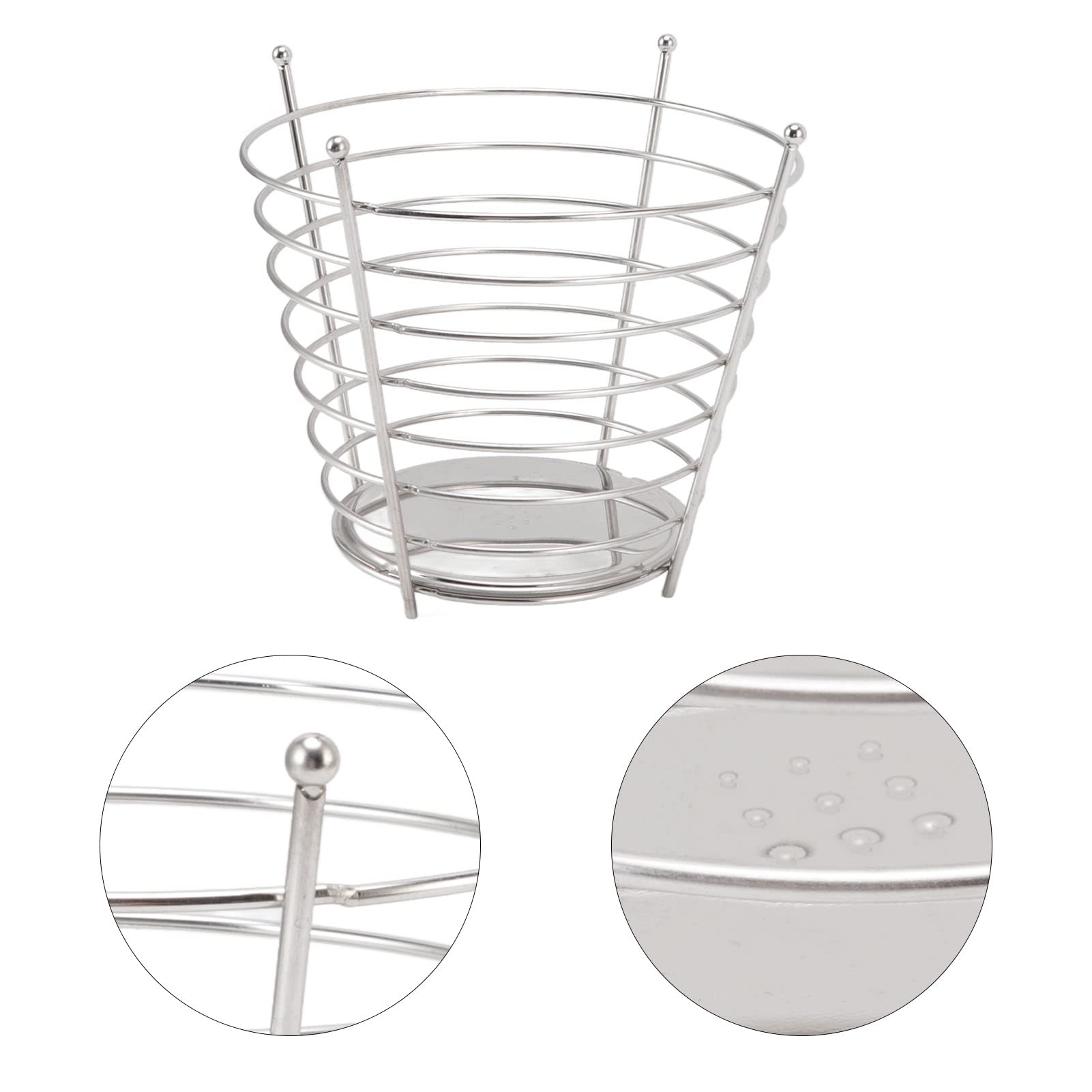 Fruit Bowl, Kitchen Basket, Fruit Basket Stainless Steel Round 4 Legged Snack Fruit Table Basket for Home Organizing Storage