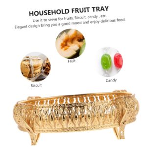 ADOCARN 1pc Storage Dishes Altar Bracelet Vegetables Fruit Style Smudging Household Plates Bread Bowls Display Metal Nut Basket Dry Cuake Cakes Vanity Incense Offering Buddhist Salad